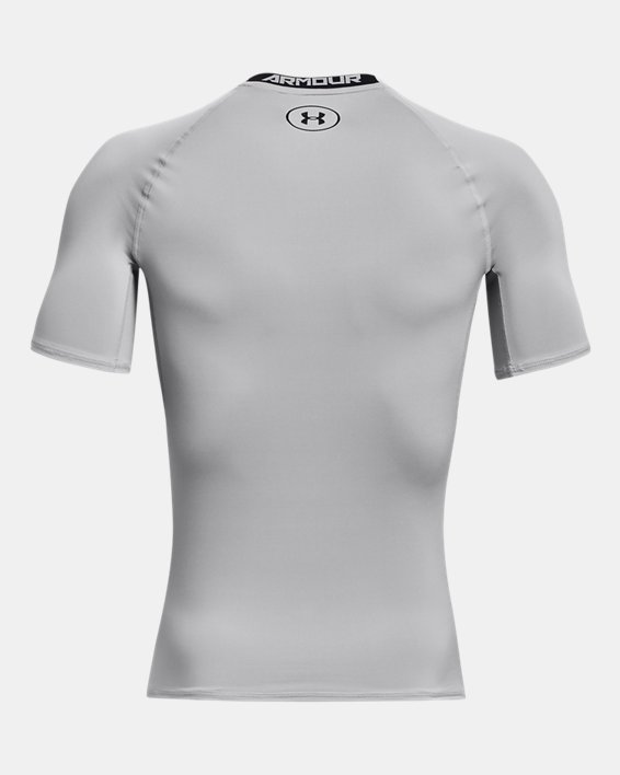 Men's UA HeatGear® Armour Short Sleeve Compression Shirt, Gray, pdpMainDesktop image number 5